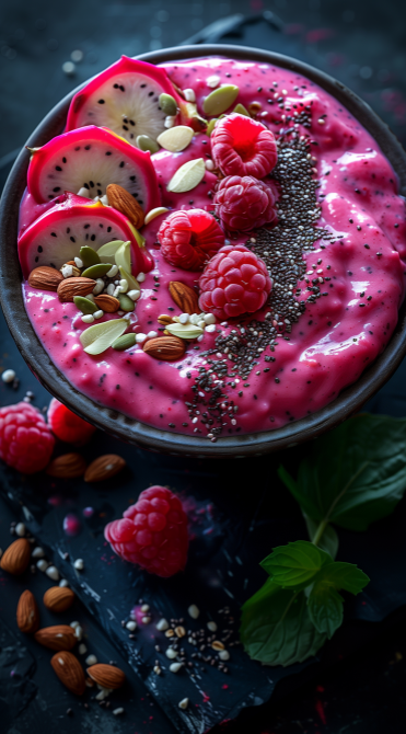 Pink Pitaya Smoothie Bowl: A Neon Fusion of Art and Vitality